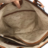 GUESS RET$229 DENIM TOTE HANDBAG BLUE BROWN