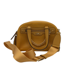 MICHAEL MICHAEL KORS LEATHER CROSSBODY HANDBAG YELLOW GOLD