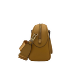 MICHAEL MICHAEL KORS LEATHER CROSSBODY HANDBAG YELLOW GOLD
