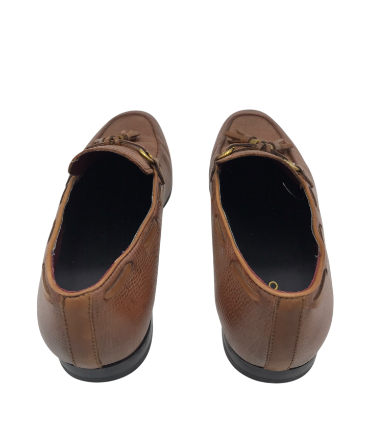 ALDO LEATHER LOAFER MEN SHOE BROWN 9.5