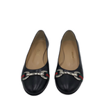 FLAT LOAFER SHOES BLACK RED 8.5