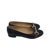 FLAT LOAFER SHOES BLACK RED 8.5