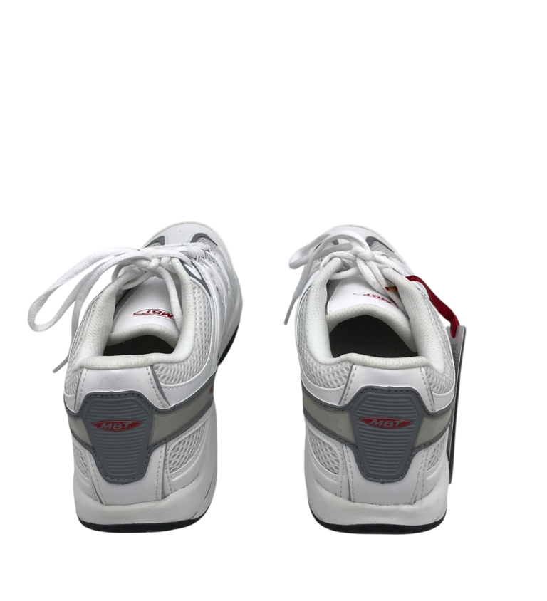 MBT NWT$208 WALKING SNEAKER SHOES WHITE RED 8/8.5