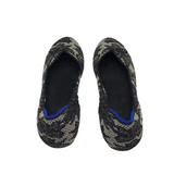 ROTHY’S BALLET FLAT SHOES BLACK SILVER 8
