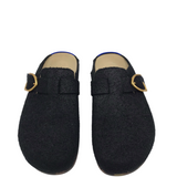 ROTHY’S RET$169 BUCKLE CLOG SHOES BLACK GOLD 8W