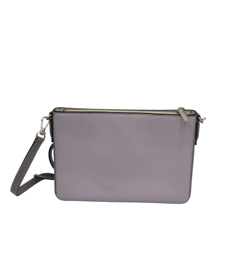 KATE SPADE PEBBLED LEATHER CROSSBODY HANDBAG PURPLE CREAM