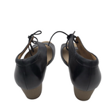 JOSEF SEIBEL LEATHER BLOCK HEEL SANDAL SHOES BLACK 41