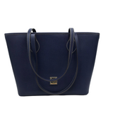 DOONEY & BOURKE LEATHER TOTE HANDBAG NAVY
