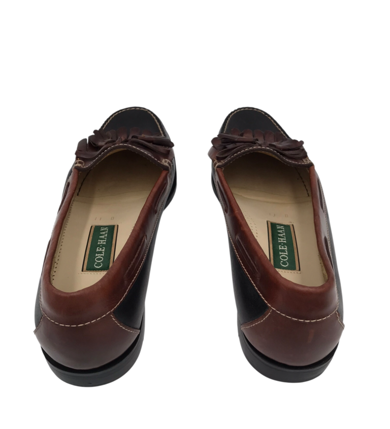 COLE HAAN TASSEL LOAFERS SHOES BROWN BLACK 11