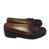 COLE HAAN TASSEL LOAFERS SHOES BROWN BLACK 11