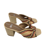 MIA HEEL SLIDE SHOES CREAM RED 6