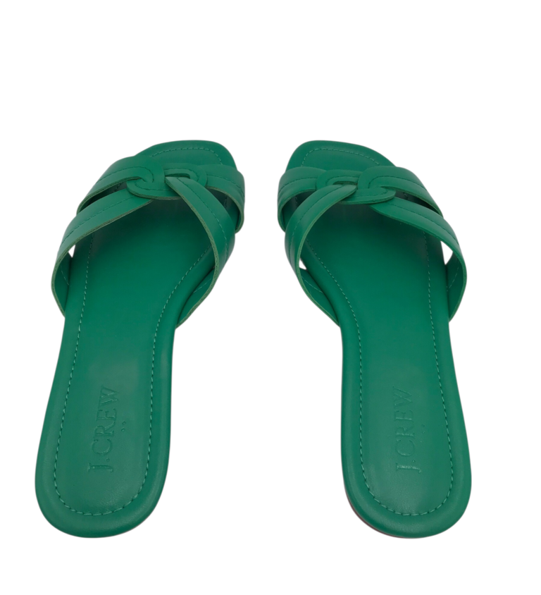 J. CREW FLAT SANDAL SHOES GREEN 7
