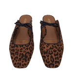 J. CREW FLAT MULE SHOES BROWN BLACK 7