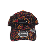 FLORAL BASEBALL CAP MEN ACCESSORIES BLACK ORANGE OS