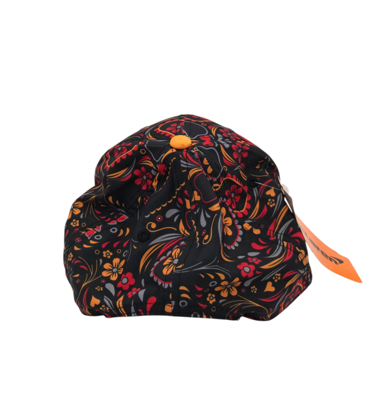 FLORAL BASEBALL CAP MEN ACCESSORIES BLACK ORANGE OS
