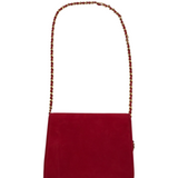 STUART WEITZMAN SUEDE CROSSBODY HANDBAG RED