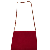 STUART WEITZMAN SUEDE CROSSBODY HANDBAG RED
