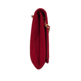 STUART WEITZMAN SUEDE CROSSBODY HANDBAG RED
