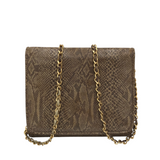 STUART WEITZMAN LEATHER CROSSBODY HANDBAG TAUPE