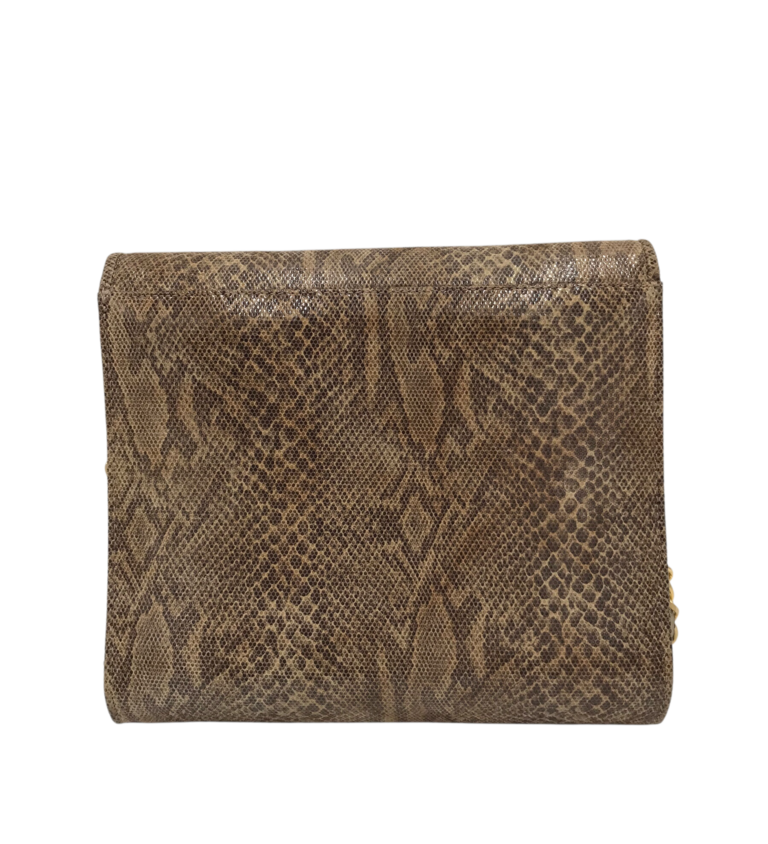 STUART WEITZMAN LEATHER CROSSBODY HANDBAG TAUPE