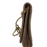 STUART WEITZMAN LEATHER CROSSBODY HANDBAG TAUPE