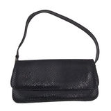 STUART WEITZMAN LEATHER SHOUDLER HANDBAG BLACK