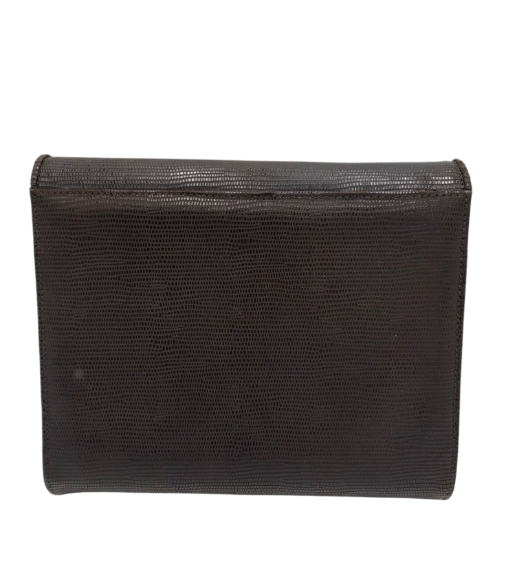 STUART WEITZMAN LEATHER CROSSBODY HANDBAG CHOCOLATE