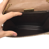 STUART WEITZMAN LEATHER CROSSBODY HANDBAG CHOCOLATE