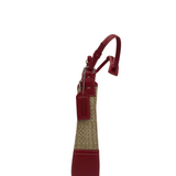COACH WOVEN SHOULDER HANDBAG TAN RED