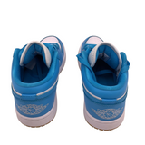 AIR JORDAN "UNC" LEATHER LOW SNEAKER SHOES BLUE WHITE 8