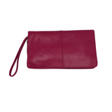 HOBO RET$178 LEATHER ZIP CLUTCH HANDBAG MAGENTA