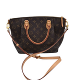 LOUIS VUITTON 2016 TURENNE PM LUXE HANDBAG BROWN