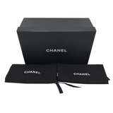 CHANEL TWEED SUEDE CC SNEAKERS LUXE SHOES BLACK/WHITE 36.5