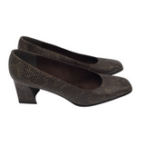 STUART WEITZMAN LEATHER PUMP SHOES BROWN 7.5