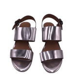 AEROSOLES RET$135 PLATFORM SANDAL SHOES SILVER 8.5