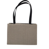 KATE SPADE LINEN SHOULDER HANDBAG BEIGE BLACK