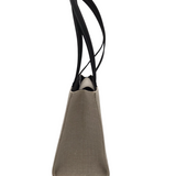 KATE SPADE LINEN SHOULDER HANDBAG BEIGE BLACK