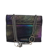 KURT GEIGER QUILTED SHOUDLER HANDBAG NAVY PURUPLE