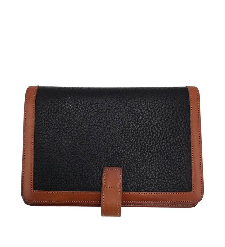 DOONEY & BOURKE VTG LEATHER AGENDA COVER WOMEN'S ACCESSORIES BLACK BROWN