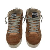 GOLDEN GOOSE RET$595 MID SUEDE SNEAKER DESIGNER SHOES BROWN BLACK 37