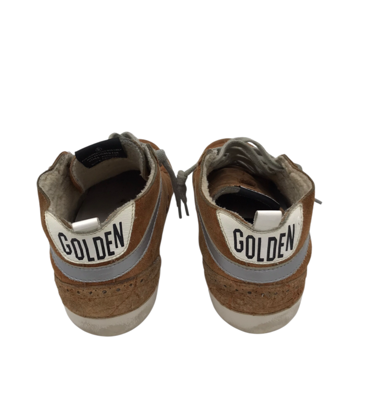 GOLDEN GOOSE RET$595 MID SUEDE SNEAKER DESIGNER SHOES BROWN BLACK 37