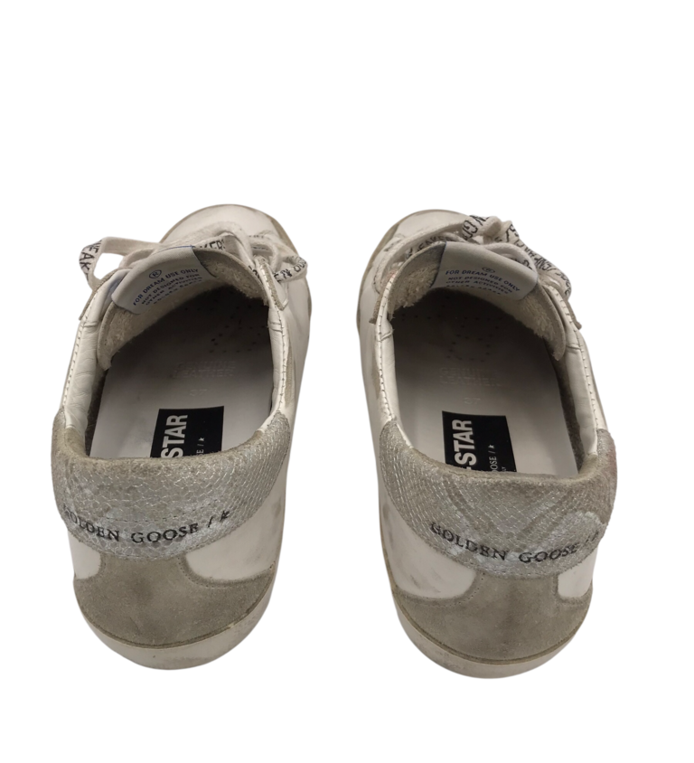 GOLDEN GOOSE RET$630 LOW LEATHER SNEAKER DESIGNER SHOES WHITE PINK 37