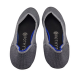 ROTHY’S KNIT BALLET FLAT SHOES BLACK WHITE 8.5