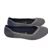 ROTHY’S KNIT BALLET FLAT SHOES BLACK WHITE 8.5