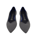 ROTHY’S KNIT BALLET FLAT SHOES GRAY BLACK 8.5