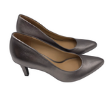 NATURALIZER HEEL PUMP SHOES SILVER 5M