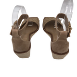 VINCE CAMUTO ESPADRILLE WEDGE SANDAL SHOES TAN 5.5M