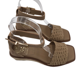 VINCE CAMUTO ESPADRILLE WEDGE SANDAL SHOES TAN 5.5M
