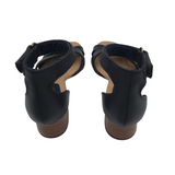 CLARKS HEEL SANDAL SHOES NAVY 5.5