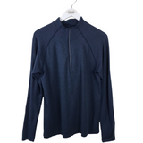 LULULEMON HALF ZIP LONG SLEEVE MEN SHIRT NAVY MEDUIM